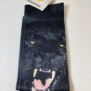 Joe Boxer - Roaring Panther Jaguar Black Men’s Socks - Size 7/8